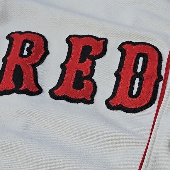 Vintage Red Sox Jersey #32 Alpenrose Embroidered Quality Heavy Baseball Shirt 44 - Picture 8 of 16